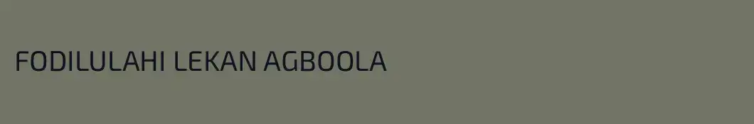 FODILULAHI LEKAN AGBOOLA